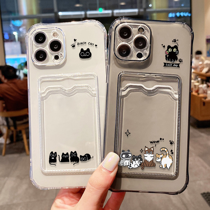 Phone Accessory - Cute Black Cat Phone Case For